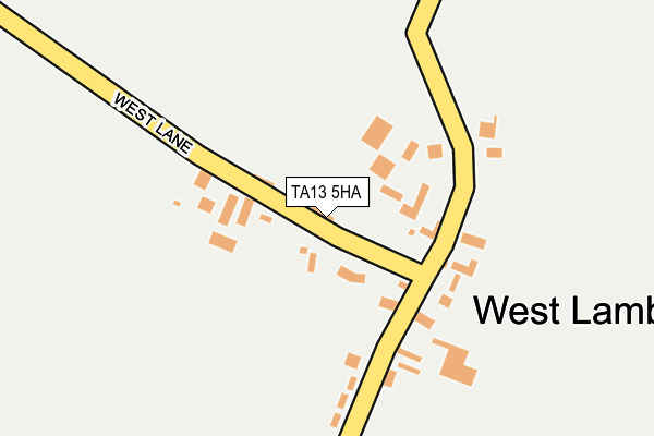 TA13 5HA map - OS OpenMap – Local (Ordnance Survey)