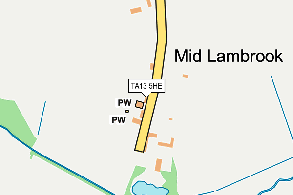 TA13 5HE map - OS OpenMap – Local (Ordnance Survey)