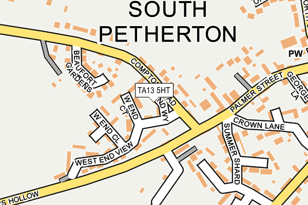 TA13 5HT map - OS OpenMap – Local (Ordnance Survey)