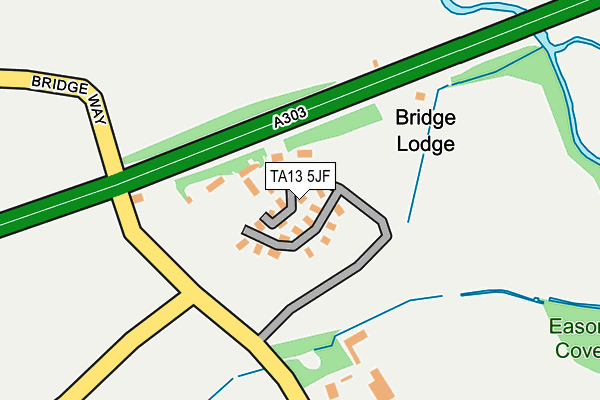 TA13 5JF map - OS OpenMap – Local (Ordnance Survey)