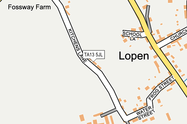 TA13 5JL map - OS OpenMap – Local (Ordnance Survey)