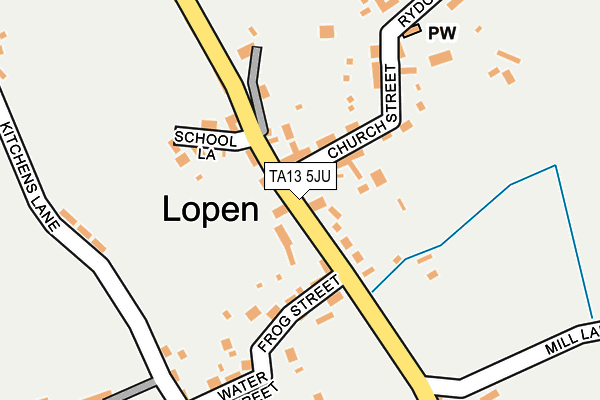 TA13 5JU map - OS OpenMap – Local (Ordnance Survey)