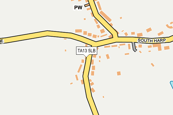 TA13 5LB map - OS OpenMap – Local (Ordnance Survey)
