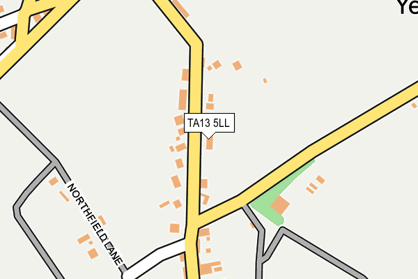 TA13 5LL map - OS OpenMap – Local (Ordnance Survey)