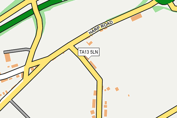 TA13 5LN map - OS OpenMap – Local (Ordnance Survey)