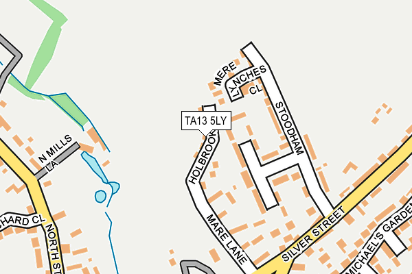 TA13 5LY map - OS OpenMap – Local (Ordnance Survey)