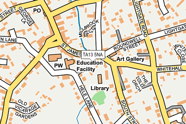 TA13 5NA map - OS OpenMap – Local (Ordnance Survey)