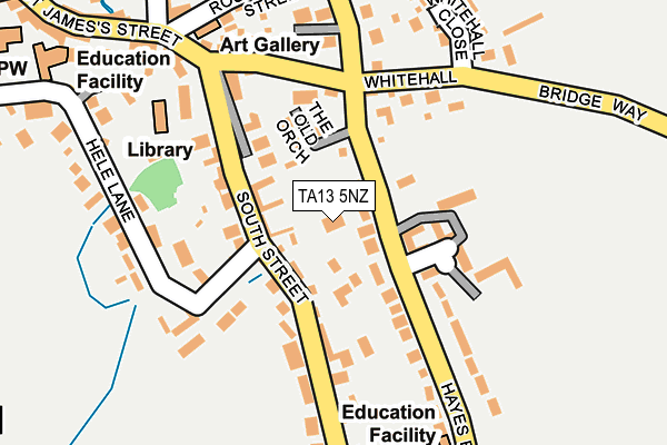 TA13 5NZ map - OS OpenMap – Local (Ordnance Survey)