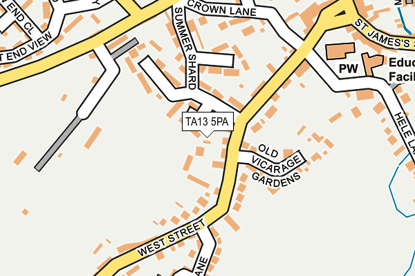 TA13 5PA map - OS OpenMap – Local (Ordnance Survey)