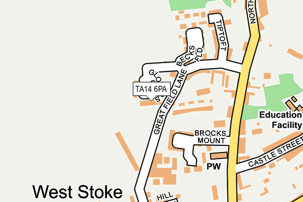 TA14 6PA map - OS OpenMap – Local (Ordnance Survey)