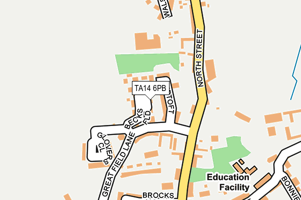 TA14 6PB map - OS OpenMap – Local (Ordnance Survey)