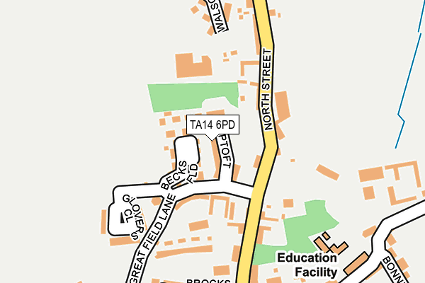 TA14 6PD map - OS OpenMap – Local (Ordnance Survey)