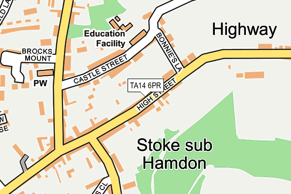 TA14 6PR map - OS OpenMap – Local (Ordnance Survey)