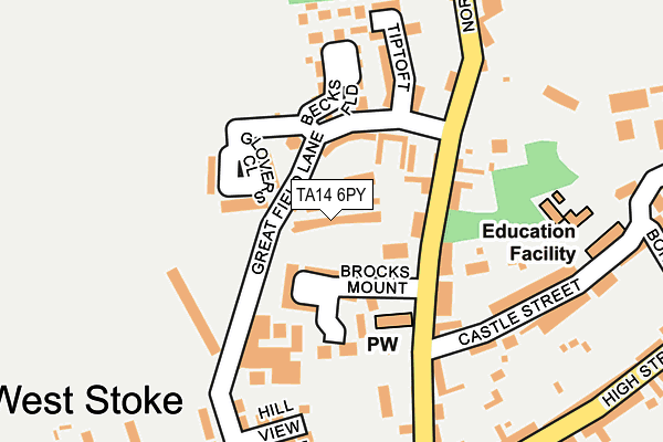 TA14 6PY map - OS OpenMap – Local (Ordnance Survey)