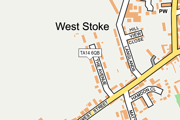 TA14 6QB map - OS OpenMap – Local (Ordnance Survey)