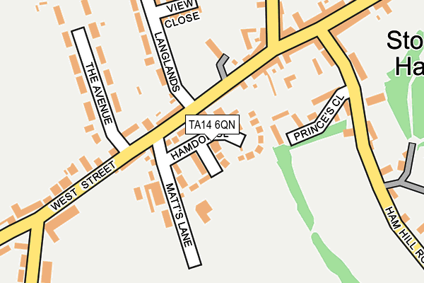 TA14 6QN map - OS OpenMap – Local (Ordnance Survey)