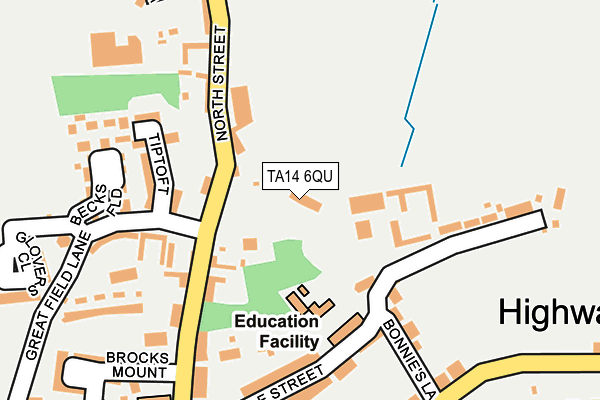 TA14 6QU map - OS OpenMap – Local (Ordnance Survey)