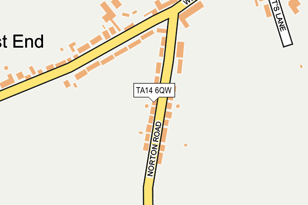TA14 6QW map - OS OpenMap – Local (Ordnance Survey)