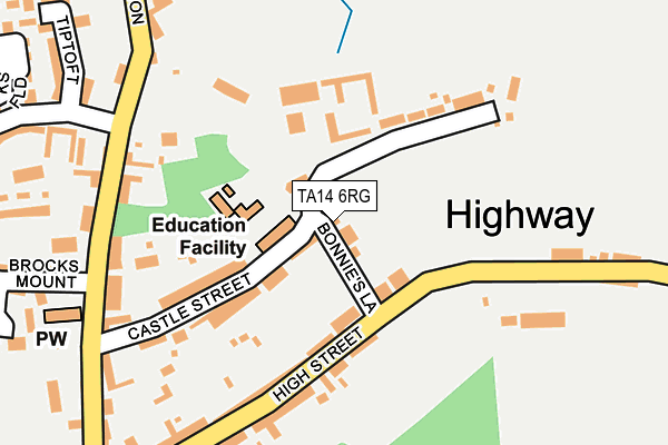 TA14 6RG map - OS OpenMap – Local (Ordnance Survey)