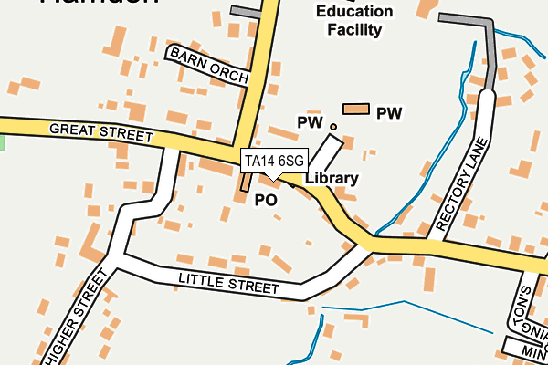 TA14 6SG map - OS OpenMap – Local (Ordnance Survey)