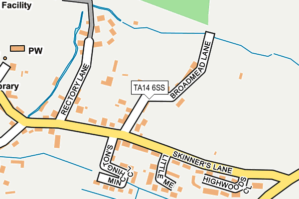 TA14 6SS map - OS OpenMap – Local (Ordnance Survey)