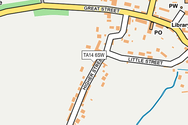 TA14 6SW map - OS OpenMap – Local (Ordnance Survey)