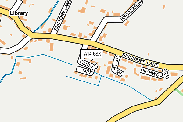 TA14 6SX map - OS OpenMap – Local (Ordnance Survey)