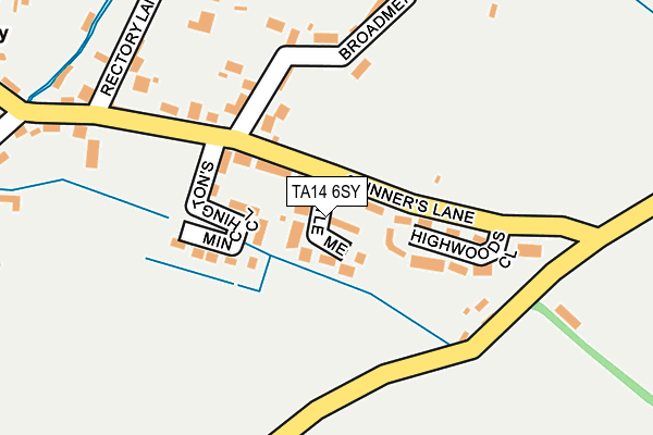 TA14 6SY map - OS OpenMap – Local (Ordnance Survey)