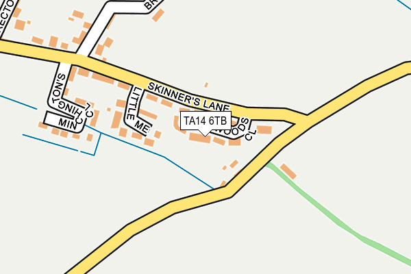 TA14 6TB map - OS OpenMap – Local (Ordnance Survey)