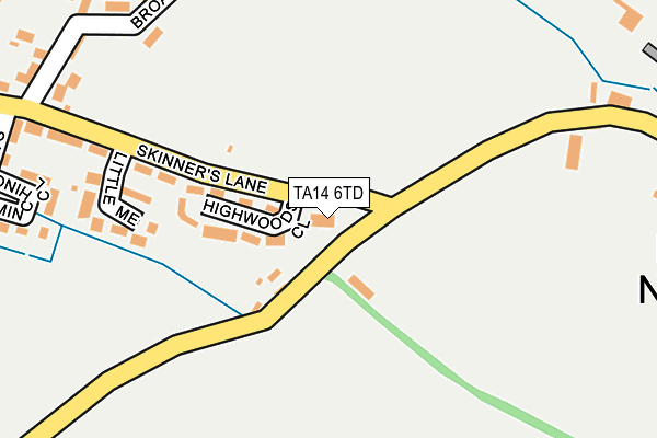 TA14 6TD map - OS OpenMap – Local (Ordnance Survey)