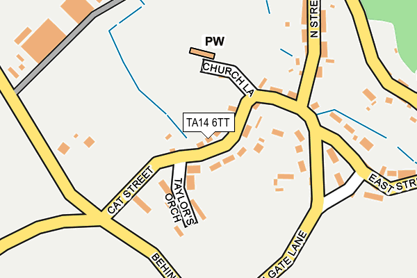 TA14 6TT map - OS OpenMap – Local (Ordnance Survey)