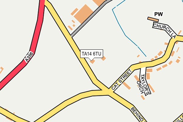 TA14 6TU map - OS OpenMap – Local (Ordnance Survey)