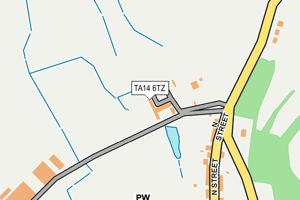 TA14 6TZ map - OS OpenMap – Local (Ordnance Survey)