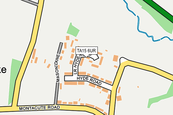 TA15 6UR map - OS OpenMap – Local (Ordnance Survey)