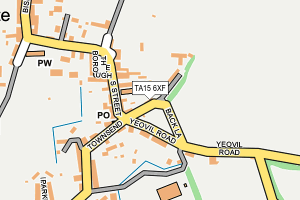 TA15 6XF map - OS OpenMap – Local (Ordnance Survey)