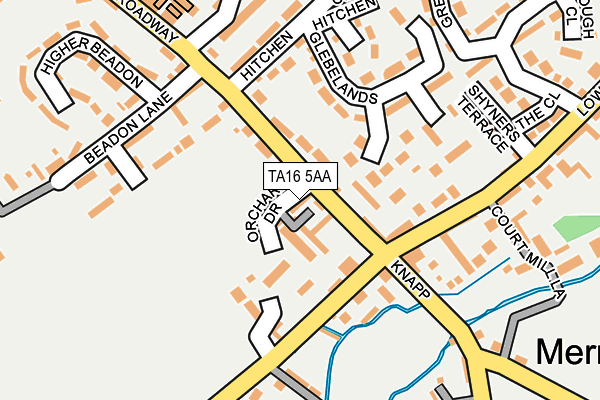 TA16 5AA map - OS OpenMap – Local (Ordnance Survey)