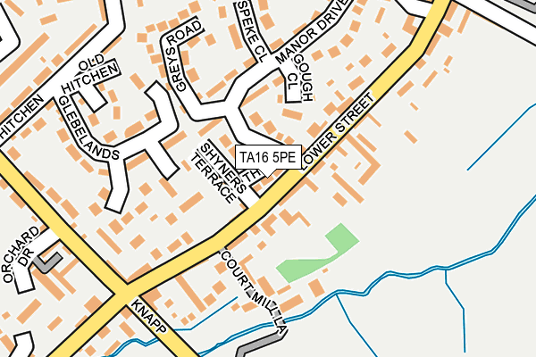 TA16 5PE map - OS OpenMap – Local (Ordnance Survey)