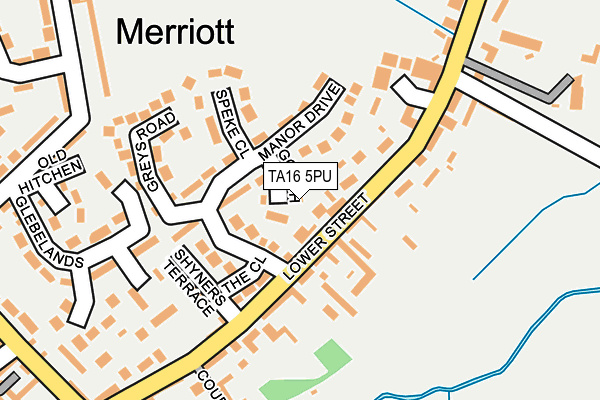 TA16 5PU map - OS OpenMap – Local (Ordnance Survey)
