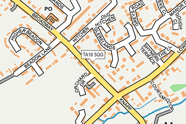 TA16 5QG map - OS OpenMap – Local (Ordnance Survey)