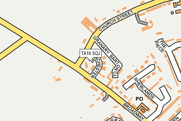 TA16 5QJ map - OS OpenMap – Local (Ordnance Survey)