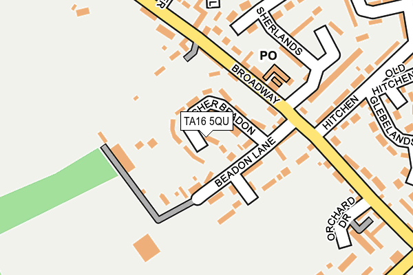 TA16 5QU map - OS OpenMap – Local (Ordnance Survey)