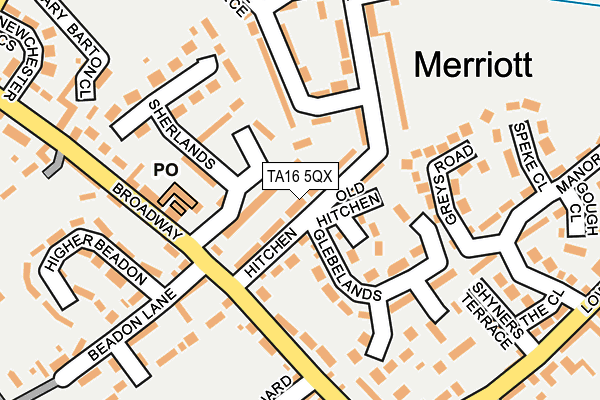 TA16 5QX map - OS OpenMap – Local (Ordnance Survey)
