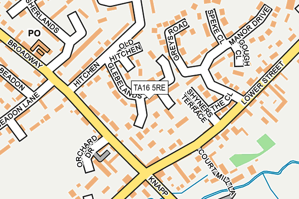 TA16 5RE map - OS OpenMap – Local (Ordnance Survey)
