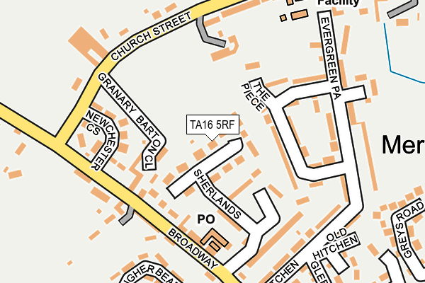 TA16 5RF map - OS OpenMap – Local (Ordnance Survey)