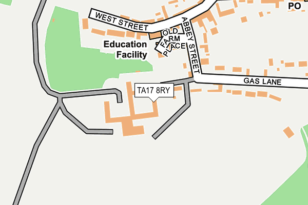 TA17 8RY map - OS OpenMap – Local (Ordnance Survey)