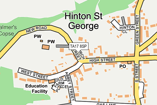 TA17 8SP map - OS OpenMap – Local (Ordnance Survey)