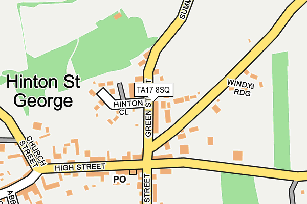 TA17 8SQ map - OS OpenMap – Local (Ordnance Survey)