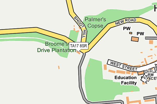 TA17 8SR map - OS OpenMap – Local (Ordnance Survey)