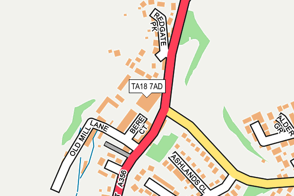 TA18 7AD map - OS OpenMap – Local (Ordnance Survey)