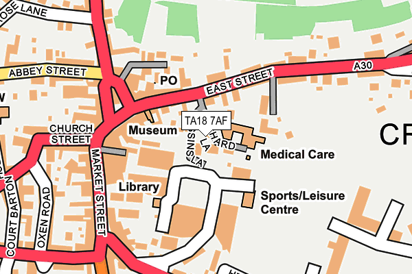 TA18 7AF map - OS OpenMap – Local (Ordnance Survey)